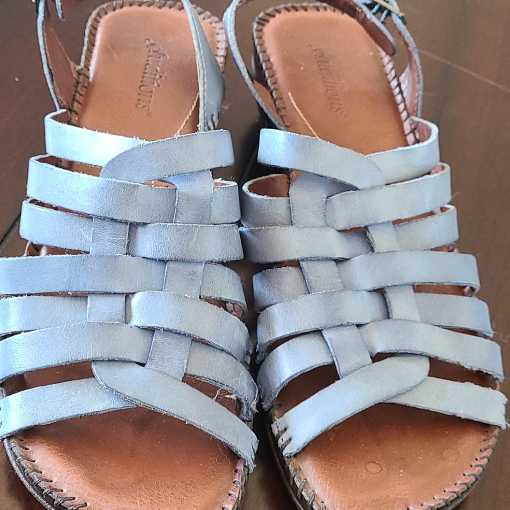 Auditions Leather Blue Sandals